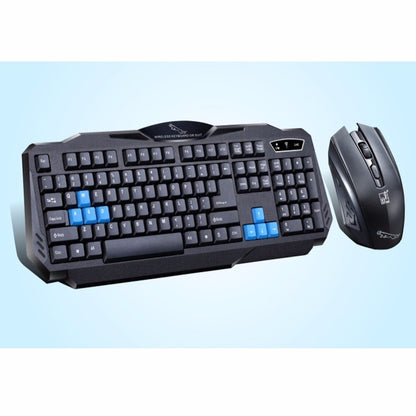 1 Set Of Durable Fashion Colorful Ergonomical Designed Wireless Black Keyboard Mouse Combos For Office & Home Computer Gam - Amazhona 