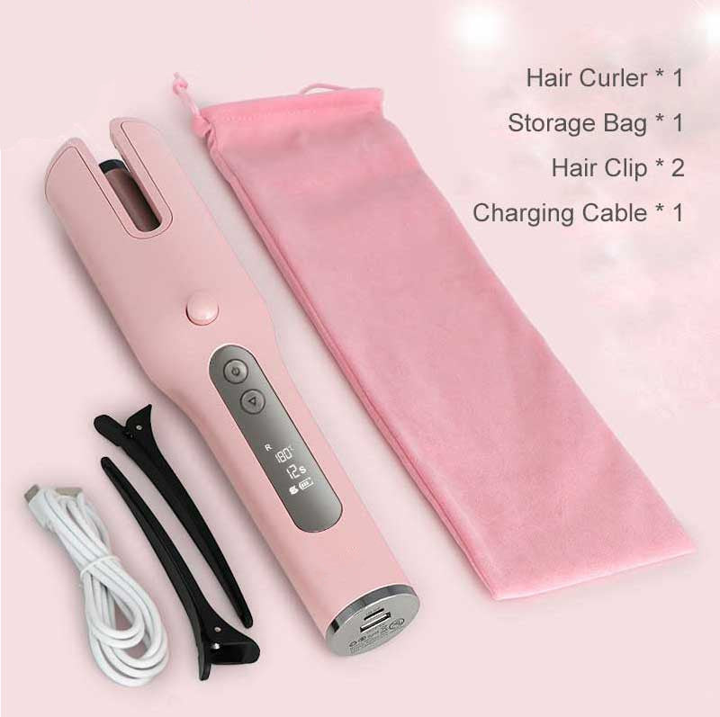 Wireless Automatic Curler USB  LCD Screen Ceramic Heating Anti-perm Curler - Amazhona 