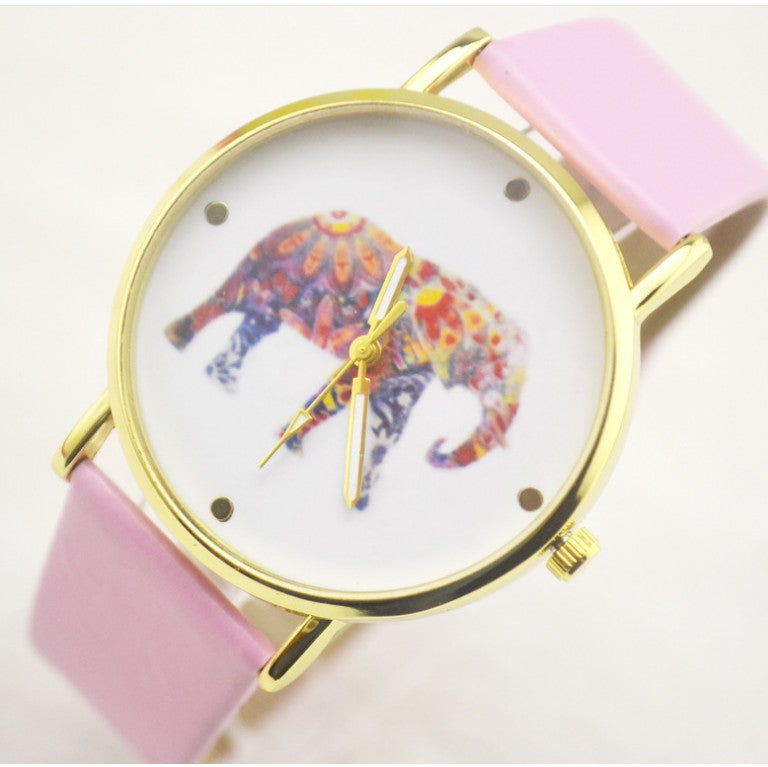 Trade new Geneva watch Geneva leisure belt elephant Geneva belt Watch - Amazhona 