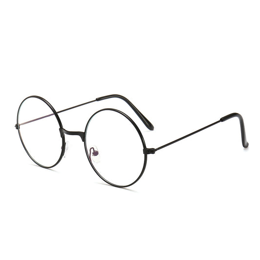 Retro Glasses Female Small Round Frame Literary Anti-blue Light - Amazhona 