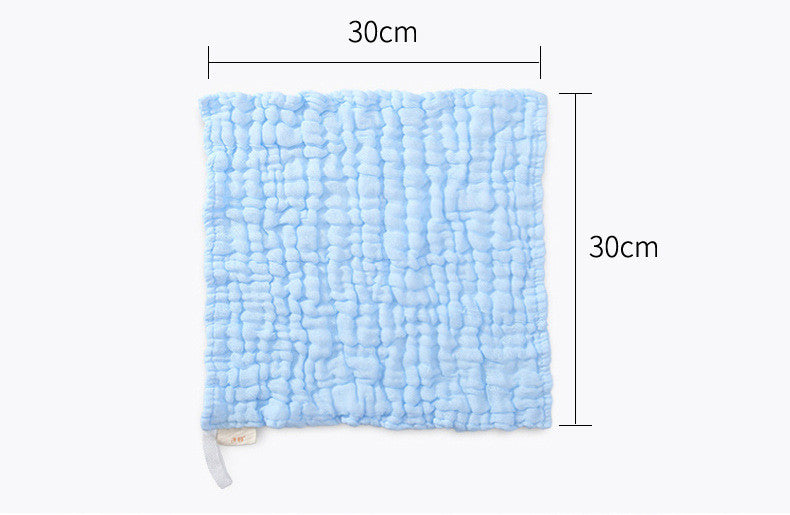 Absorbent Soft Six-layer Combed Cotton Solid Color Square Towel