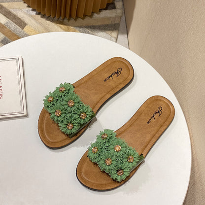 Fashion six chrysanthemum harbor Style Slippers - Amazhona 