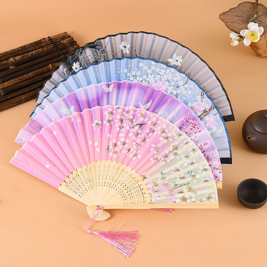 Home Fashion Japanese Print Folding Fan - Amazhona 