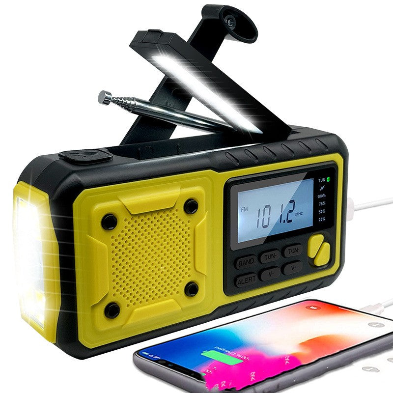 Solar Hand-powered Emergency Multifunctional Radio - Amazhona 