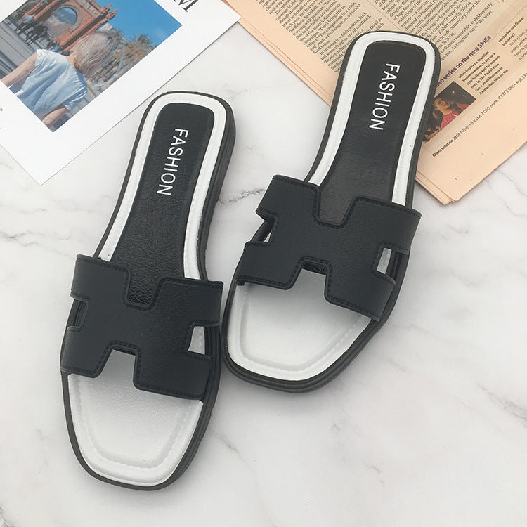 Fashion square buckle sandals and slippers - Amazhona 