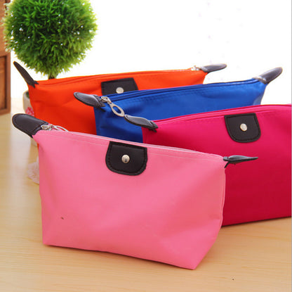 Cute Dumpling Cosmetic Bag Candy-colored Folding Dumpling Storage Bag Ingot Waterproof Washing Bag - Amazhona 