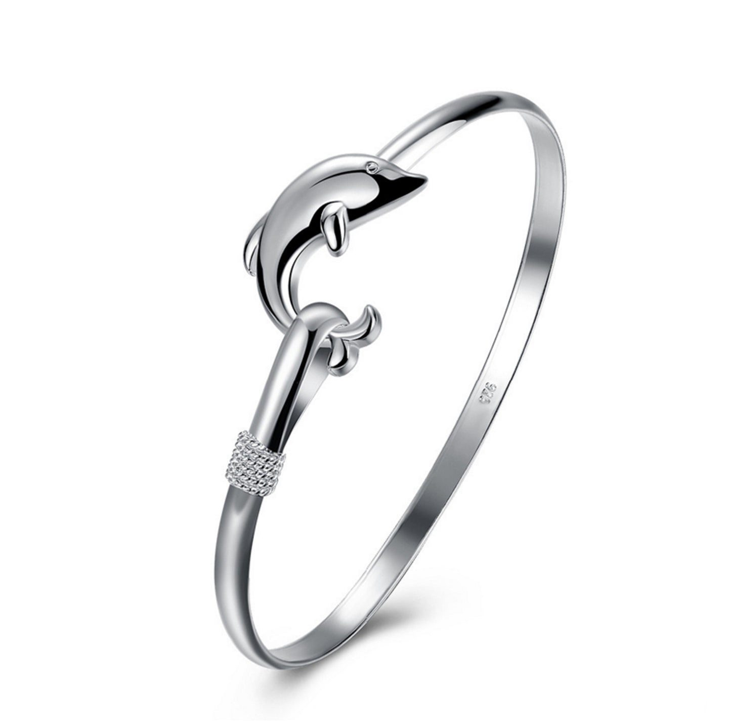 Personalized Accessories Silver Single-Line Dolphin Bracelet - Amazhona 