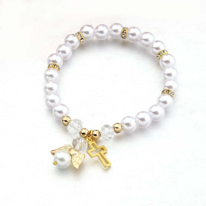 Hollowed-out Cross Angel Accessory Bracelet - Amazhona 