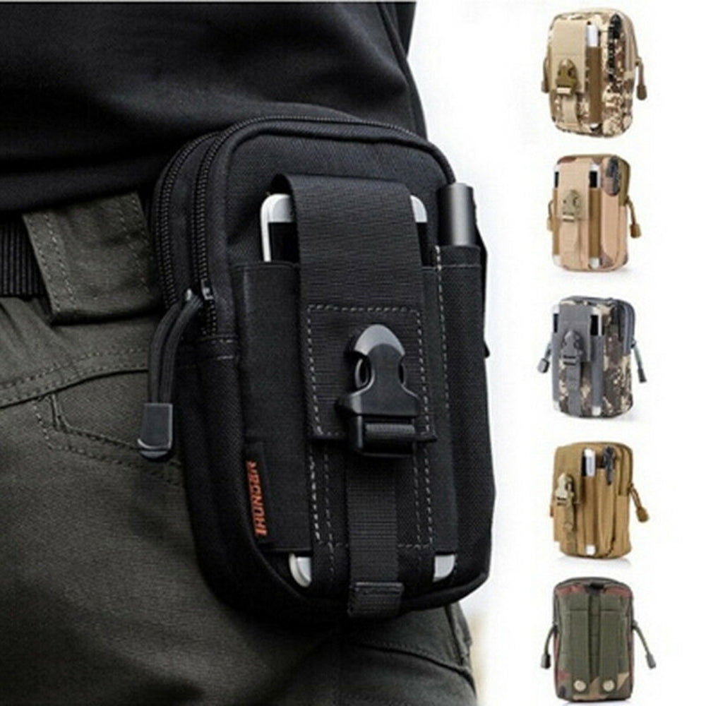 Outdoor Sports Molle Tactical Pocket Male 5.5 6 Inch Waterproof Mobile Phone Bag - Amazhona 