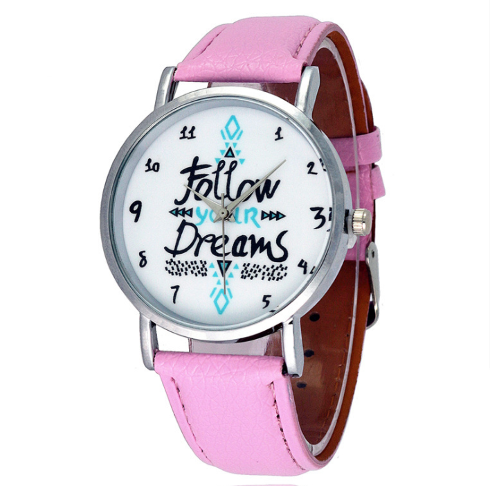 Korean version of the English pattern watch fashion ladies belt watch quartz watch - Amazhona 