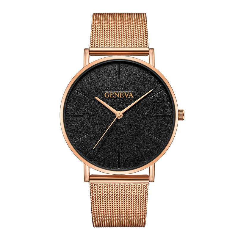 Mesh belt alloy ultra-thin quartz watch - Amazhona 