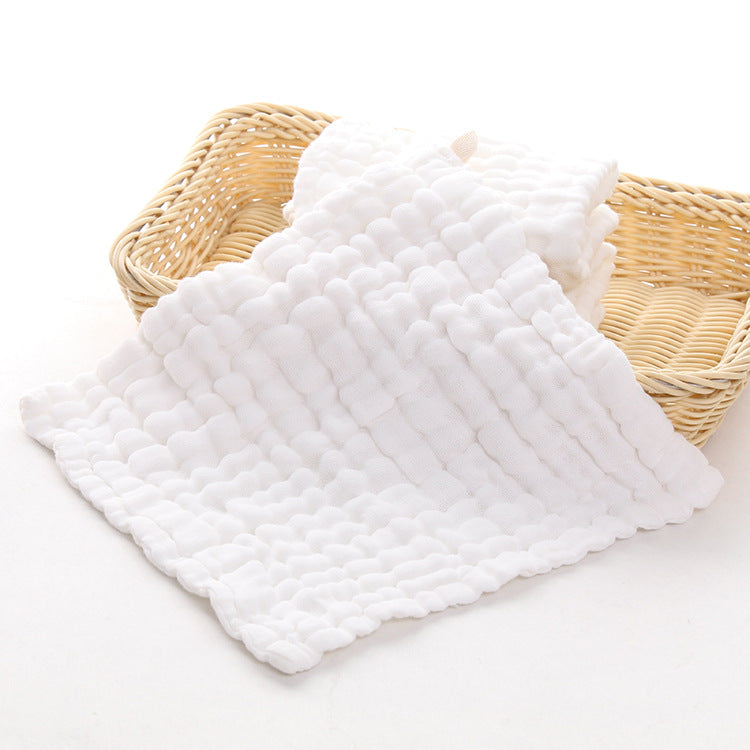 Absorbent Soft Six-layer Combed Cotton Solid Color Square Towel