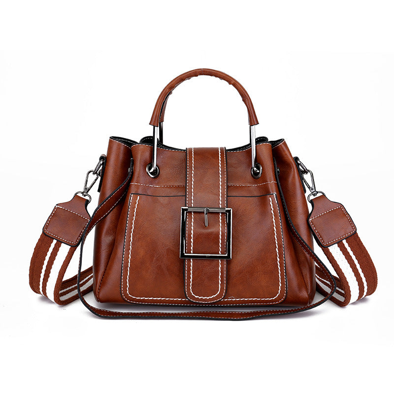 Women Handbag Ladies Soft Pu Leather Bag Pin Type - Amazhona 