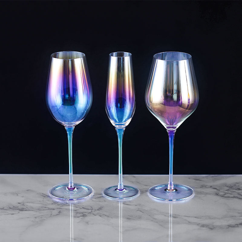 Gradient Colorful Glass Goblets Nordic Red Wine Glasses - Amazhona 