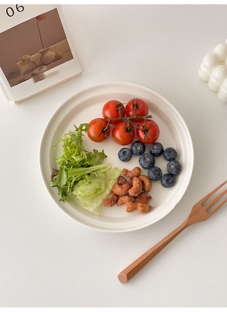 Simple Matte High-end Tableware Ceramic Plate - Amazhona 