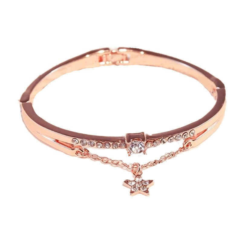 Rose Gold Schoolgirl Star Bracelet - Amazhona 