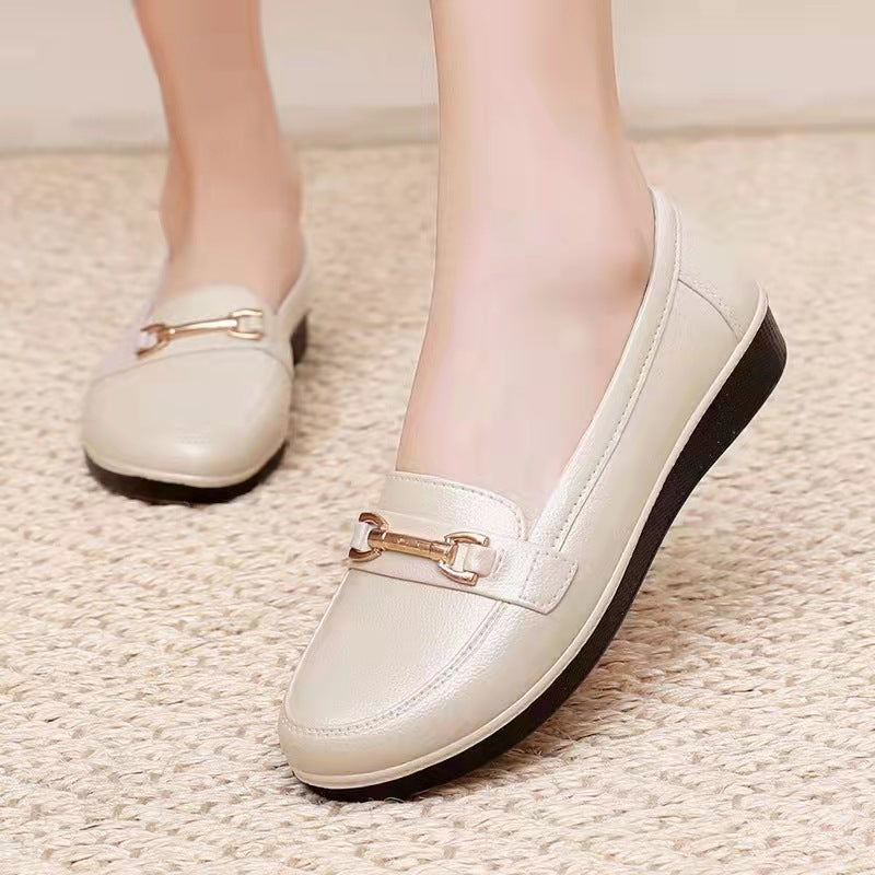 Professional Baotou Ladies Single Shoes Fashion Low-top Flat-heel Breathable Casual - Amazhona 