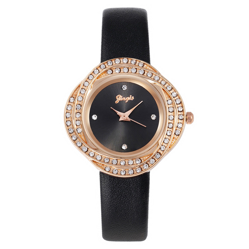 Women's Quartz Watch With Diamond Dial - Amazhona 