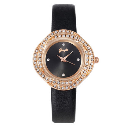 Women's Quartz Watch With Diamond Dial - Amazhona 