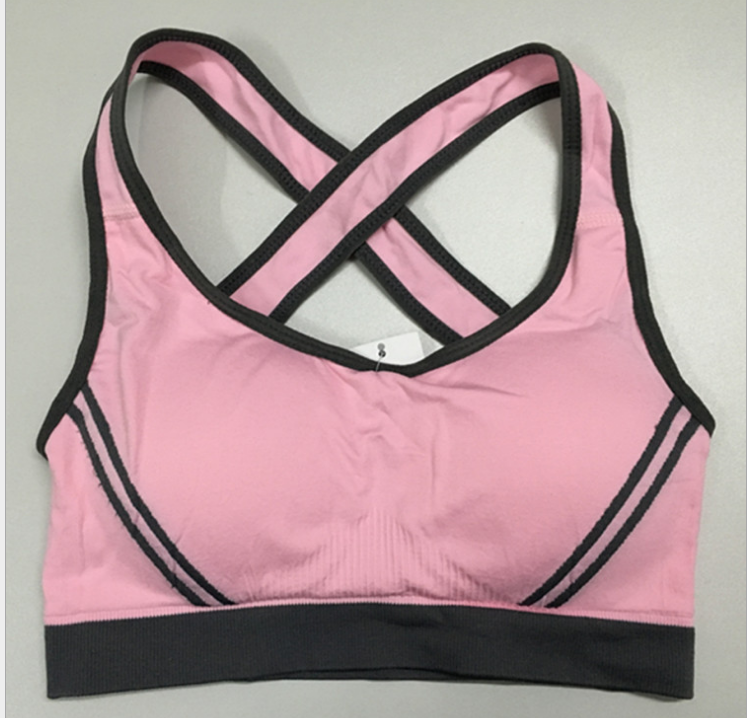 Women Athletic Vest Padded Tank Top Gym Fitness Sports Bra Stretch Cotton Seamless Breathable Yoga Bras Underwear