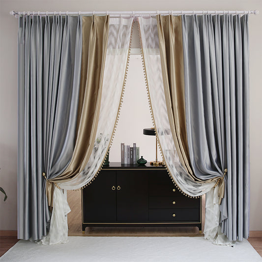 Light Luxury High-end Modern Minimalist Blackout Living Room Bedroom Environmental Protection Curtain - Amazhona 