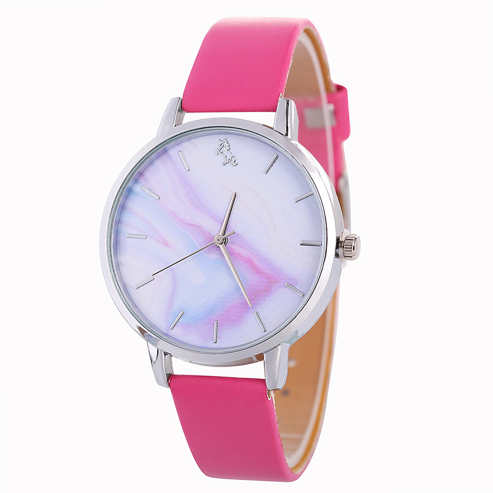 Casual gradient color belt women's watch - Amazhona 