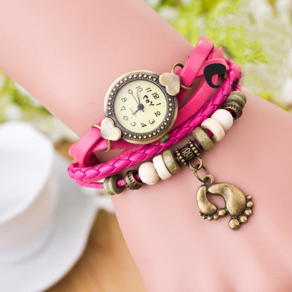 Foot bracelet vintage watch - Amazhona 