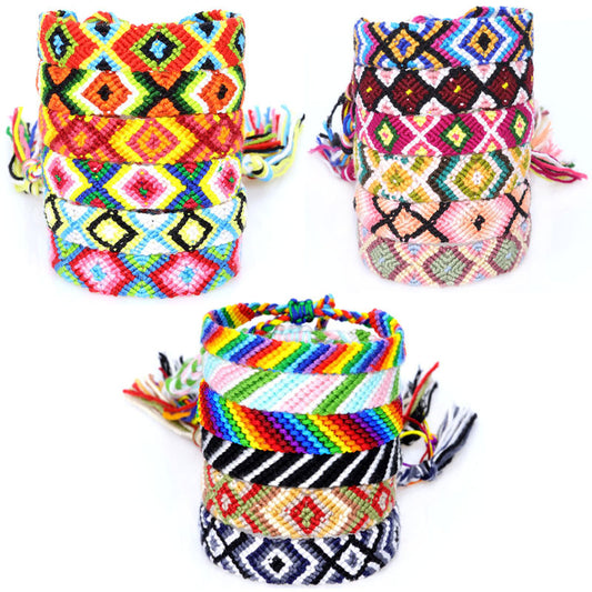 Colorful cotton hand-woven bracelet - Amazhona 