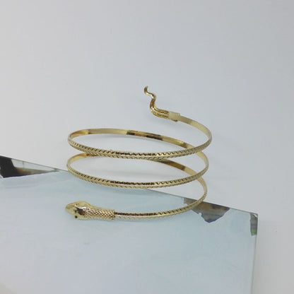 Metal Snake Shaped Bracelet Snake Bracelet - Amazhona 