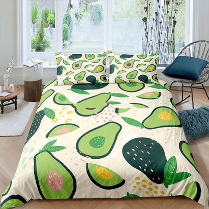 Printed Three-piece Quilt Cover Sheet - Amazhona 