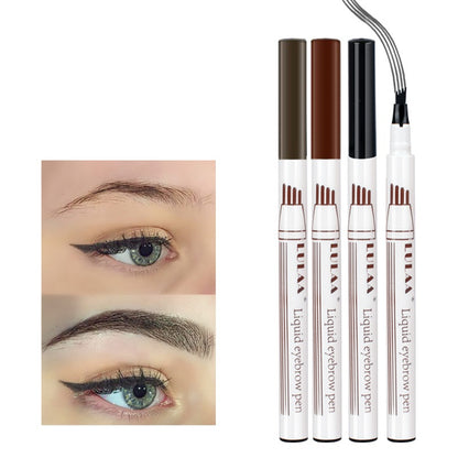 Bifurcated Four-head Water-based Liquid Eyebrow Pencil