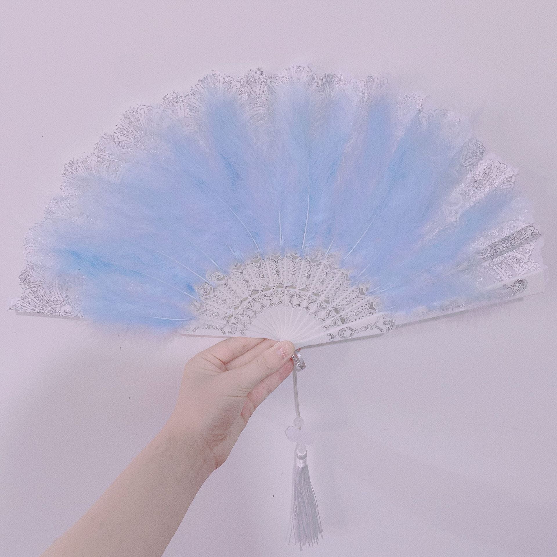 Fashion Vintage Lace Rose Folding Fan - Amazhona 