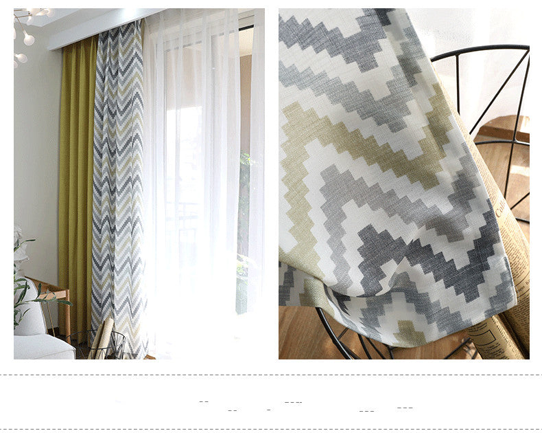 Printed curtain cloth - Amazhona 