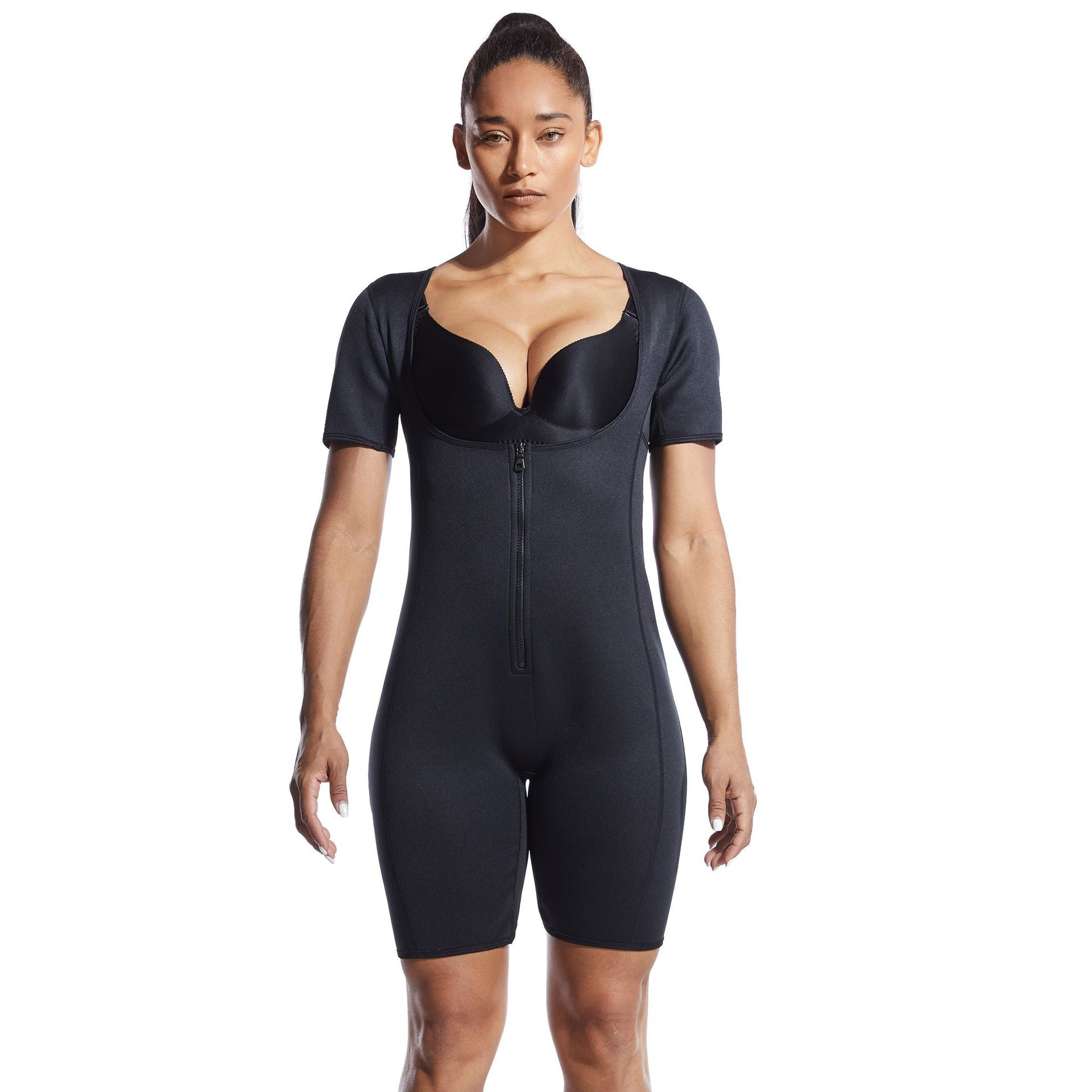 European And American Oversized Neoprene Jumpsuit - Amazhona 