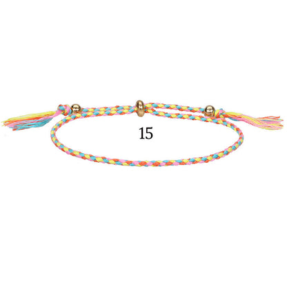 Colorful braided rope bracelet - Amazhona 