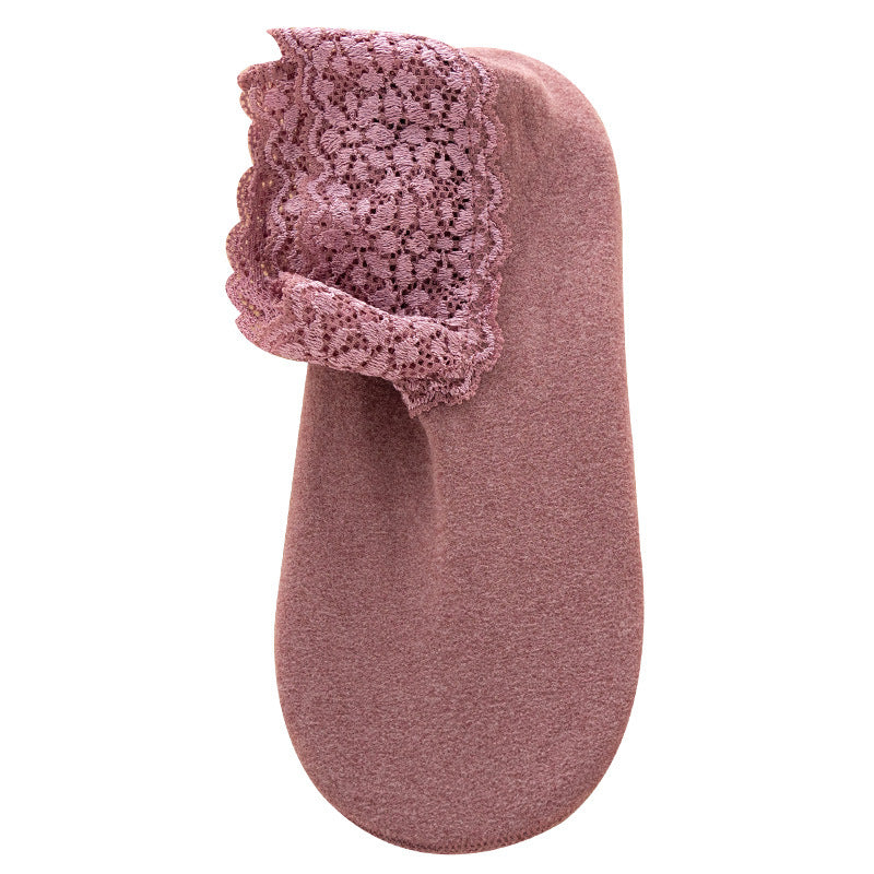 Warm And Thick Lace Confinement Sleeping Socks - Amazhona 