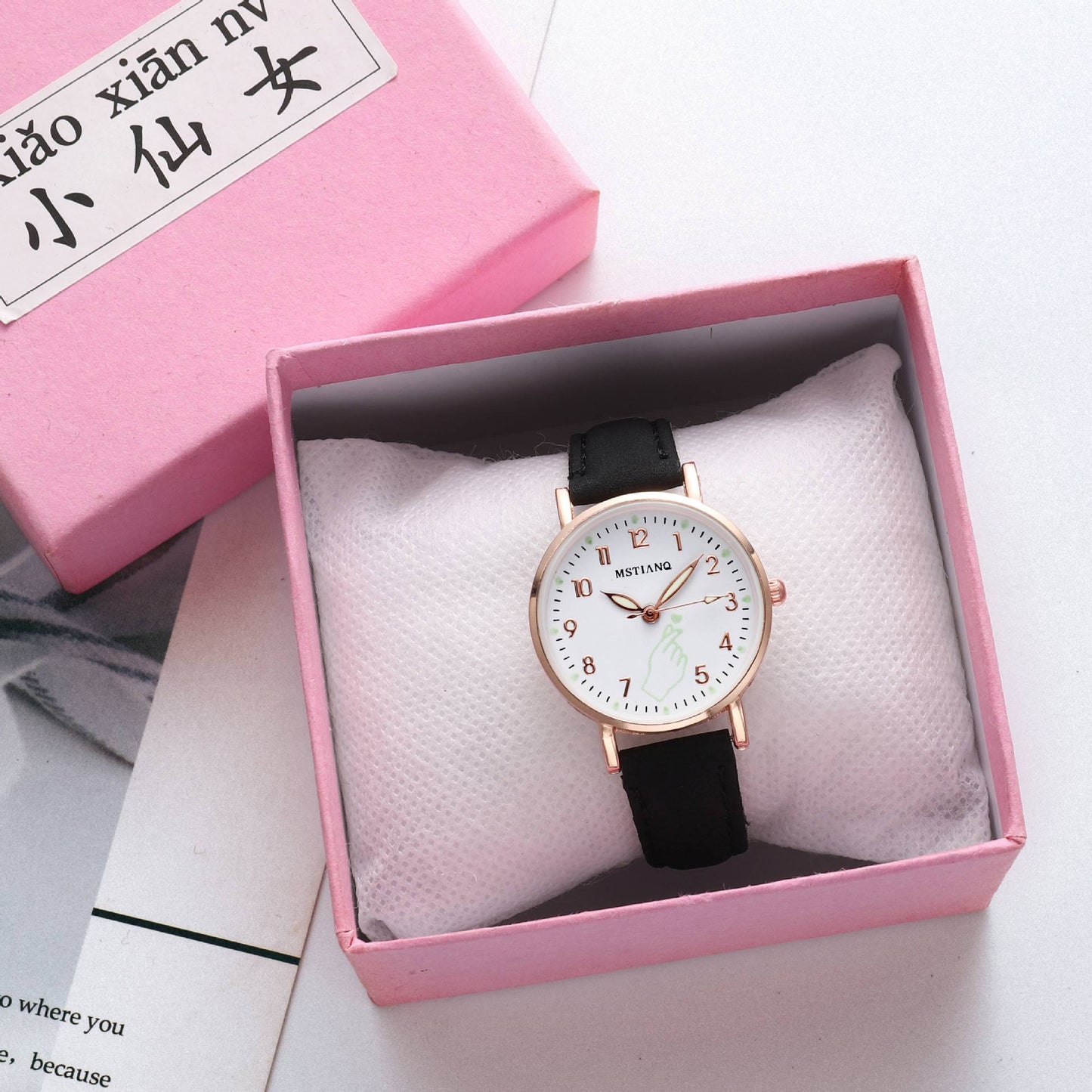 Luminous than heart watch female Korean version simple - Amazhona 