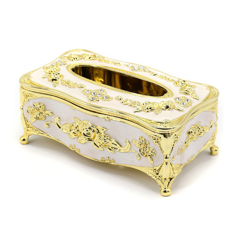 High-end Tissue Box Living Room Home European Coffee Table Ornaments - Amazhona 