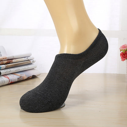 Low-back boat socks Thin section shallow mouth invisible socks spring and summer sports men's cotton socks - Amazhona 