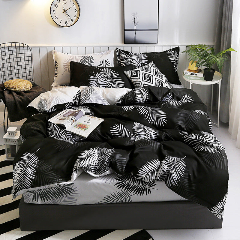 Printed Four-piece Eyelashes Foreign Trade Size Bedding Products - Amazhona 