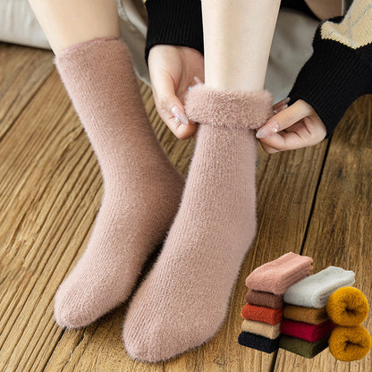 Plus Velvet Thick Warm Mink Velvet Snow Socks - Amazhona 