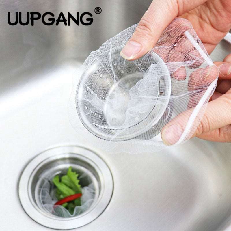 10/30/50/100pcs Kitchen Anti-Clogging Sink Filter Mesh Pots Sewer  Dishes Vegetables Washing Drain Residue Garbage Bag Strainers - Amazhona 