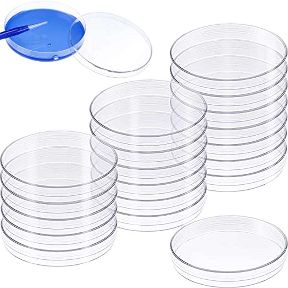 10Pcs Plastic Sterile Petri Dishes Bacteria Culture Dish with Lids 55x15mm for Laboratory Biological Scientific School Supplies - Amazhona 