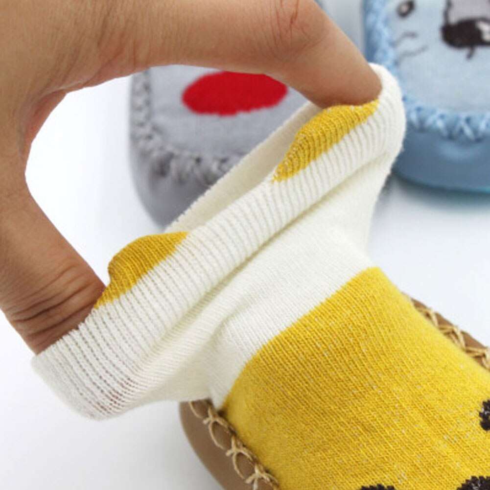 2020 Baby Cute Socks Autumn Spring Children Floor Socks Shoes Anti Slip Soft Sole Patchwork Cartoon Sock New 0-24M - Amazhona 