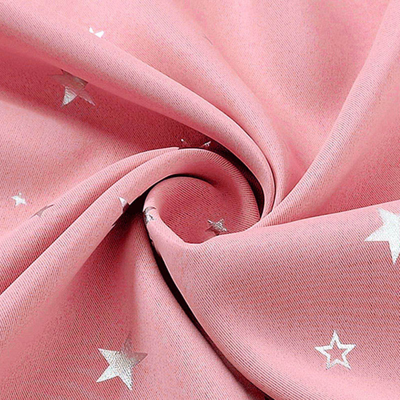 Shiny Stars Children Cloth Curtains For Living Room Kids Boy Girl Bedroom Blue/Pink Blackout Cortinas Custom Made Drapes WP123F - Amazhona 