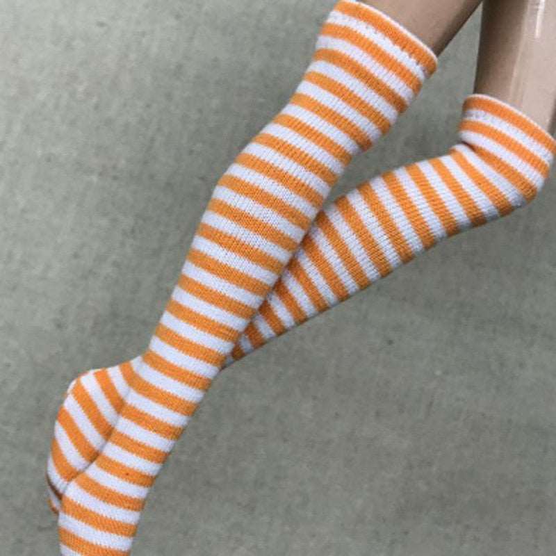 1 Pair Fashion Stripe Blyth Doll Stocking Suitable for Licca, Azone, Momoko, OB, Barbies 1/6 Doll Socks Clothes Accessories - Amazhona 