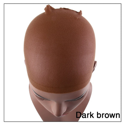 accesorios para el cabello Alileader 2Pcs High Quality Wig Cap Brown Stocking Cap To Christmas Cosplay Wig Caps Stocking Elastic Liner Mesh For Making Wigs - Amazhona 