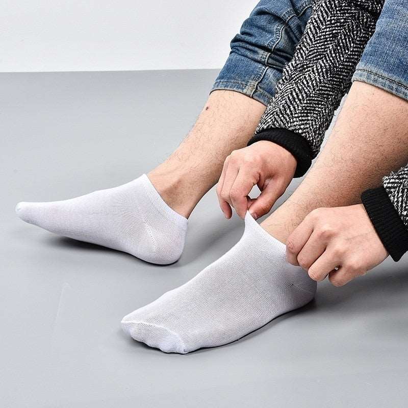 2/4/6 PCS Breathable Ankle Invisible Boats Socks Men Cotton Short Socks Low Cut Sport Socks for Casual Socks Men Invisible Sock - Amazhona 