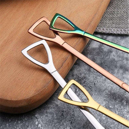 1/2Pcs Coffee Spoon Cutlery Set Stainless Steel Retro Iron Shovel Ice Cream Spoon Scoop Creative Spoon tea-spoon Tableware - Amazhona 