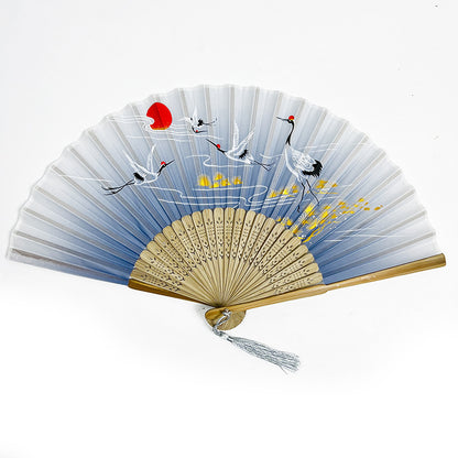 Home Fashion Japanese Print Folding Fan - Amazhona 